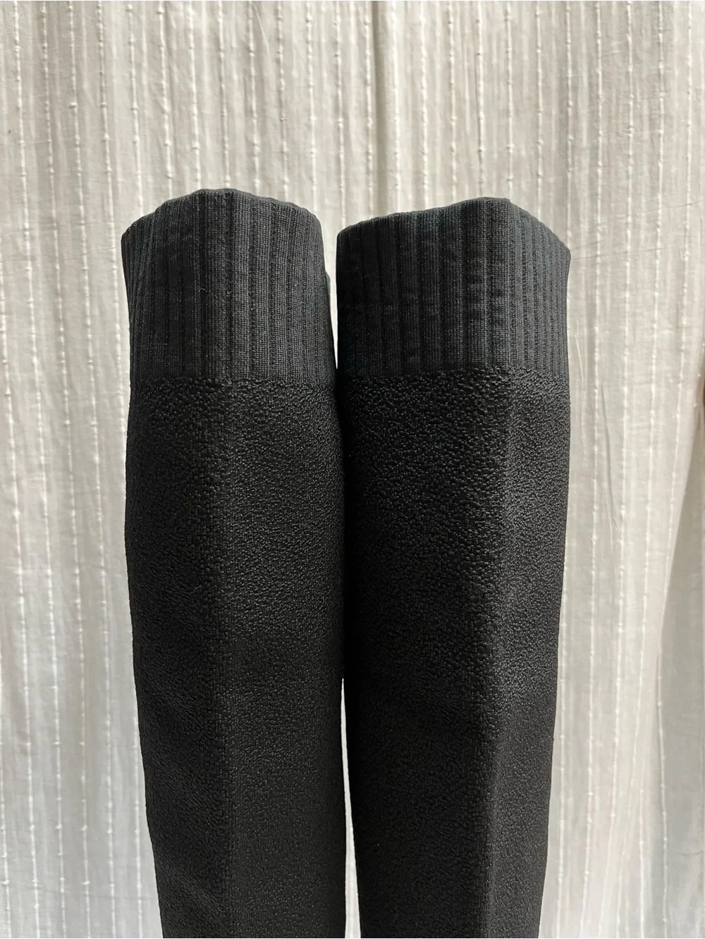 JustFab Ivy Black Thigh High Over The Knee Stiletto Boots 7.5 NWOB
